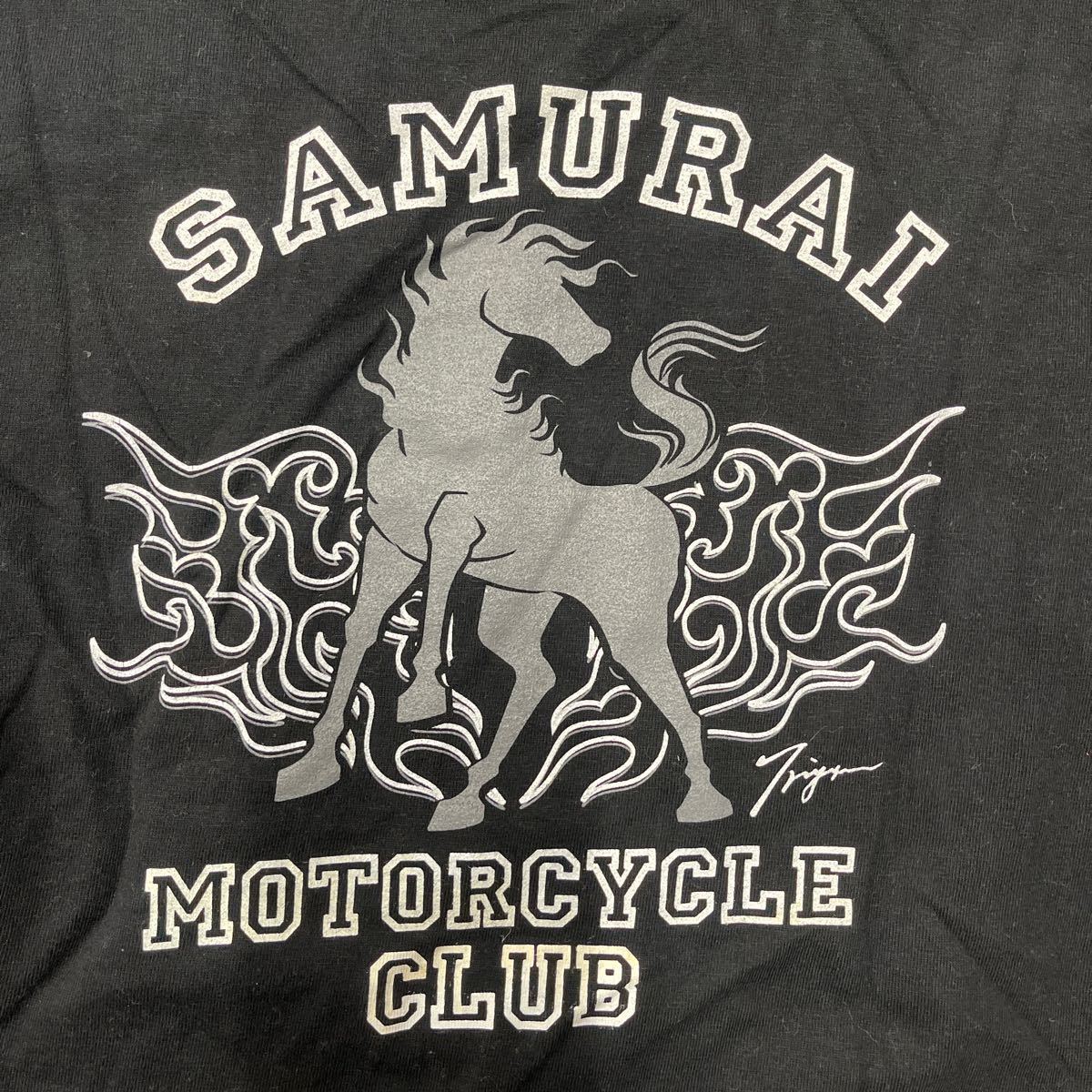 SAMURAI JEANS 長袖 Tシャツ カットソー メンズ サムライジーンズ ロンT ブラック 黒 Mサイズ 日本製 MADE IN JAPAN サムライ二輪車倶楽部_画像7