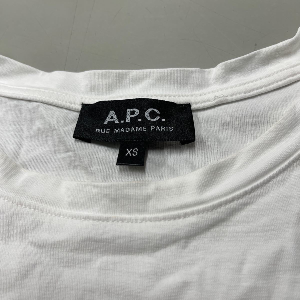 A.P.C. APC アーペーセー カットソー 半袖 Tシャツ レディース XSサイズ 白 ホワイト ポケT ポケット付きTシャツ 日本製 MADE IN JAPAN_画像4