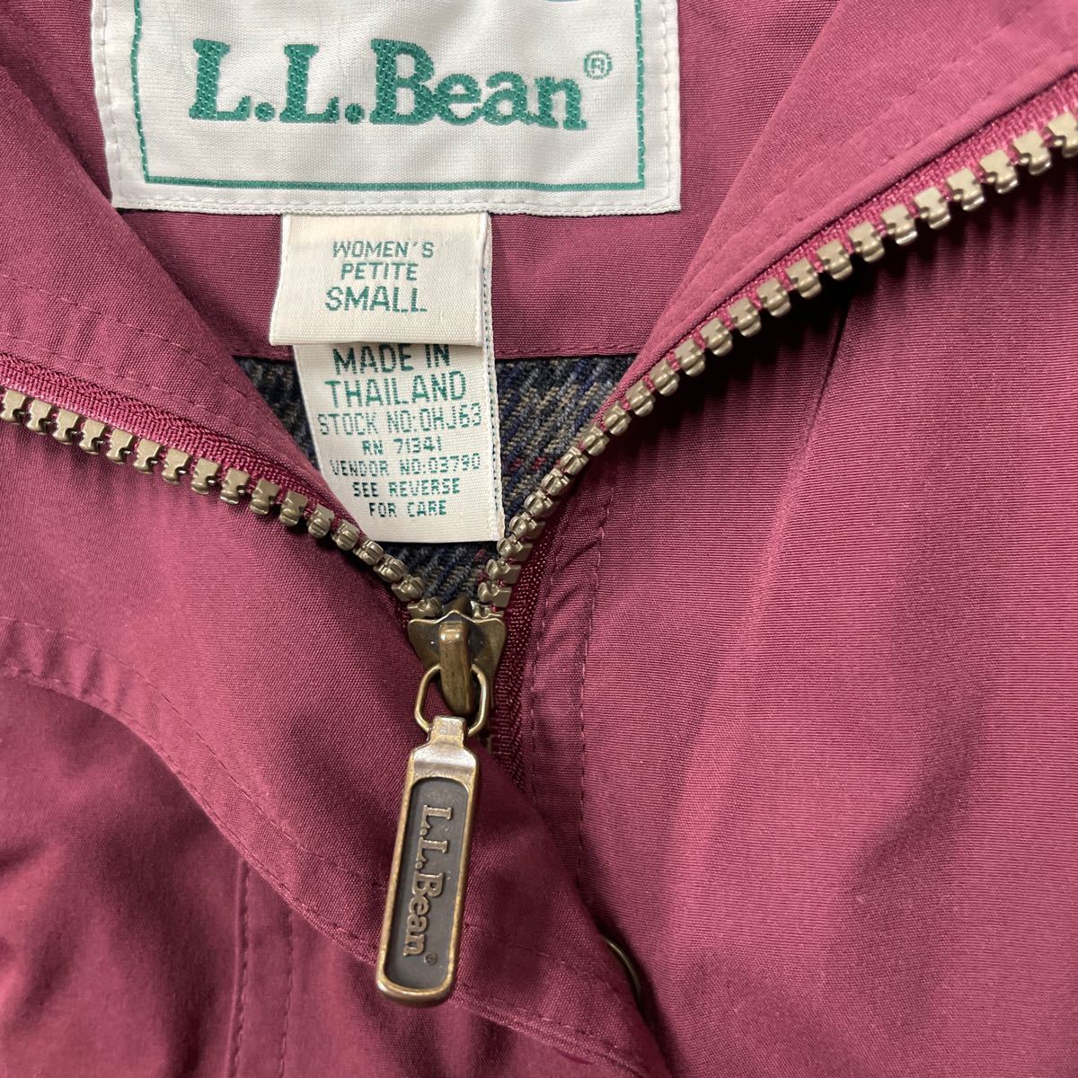 L.L.Bean エルエルビーン レディース アウター Sサイズ コート パーカー バーガンディ ワインレッド ジャケット_画像4