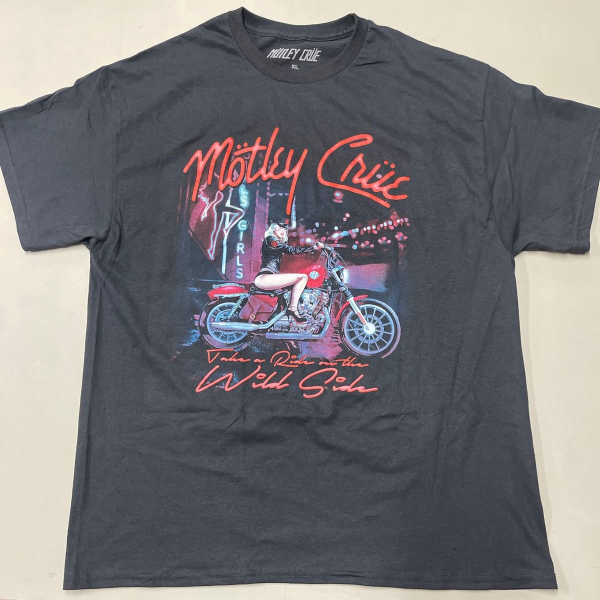 モトリークルー MOTLEY CRUE バンド Tシャツ 未使用 XLサイズ ロックT ブラック 黒_画像1