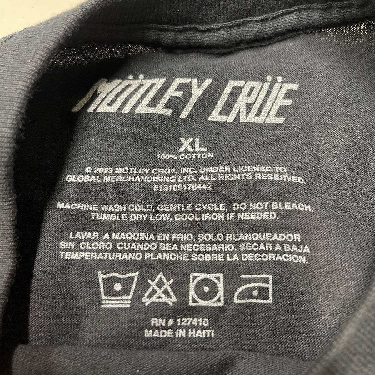 モトリークルー MOTLEY CRUE バンド Tシャツ 未使用 XLサイズ ロックT ブラック 黒_画像3