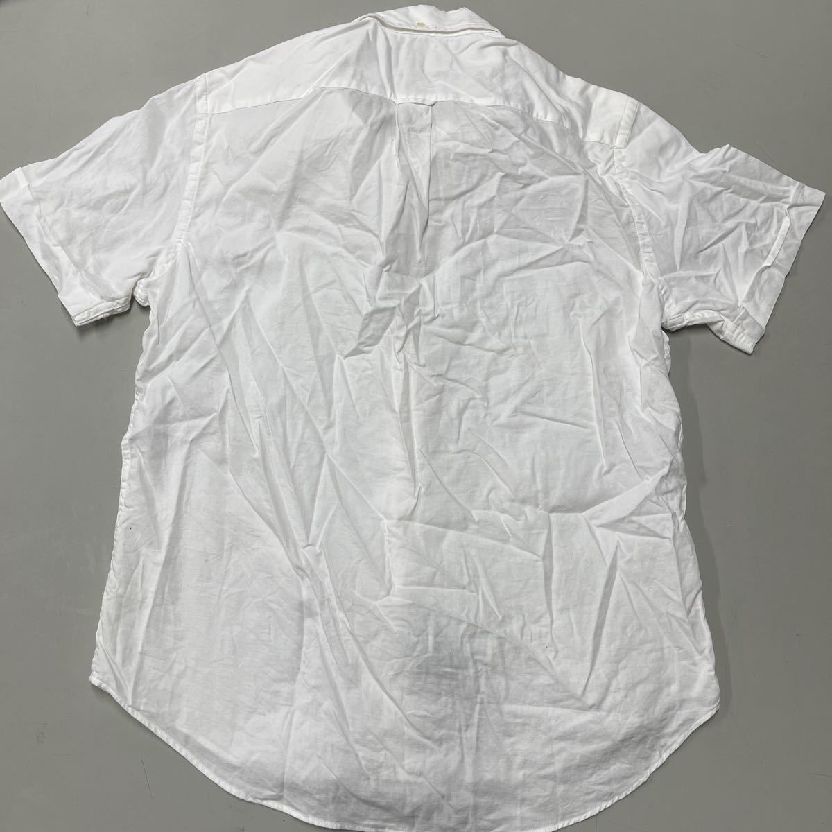 RALPH LAUREN ボタンダウンシャツ 半袖 オックスフォード Mサイズ メンズ 白 ホワイト ラルフローレン_画像7