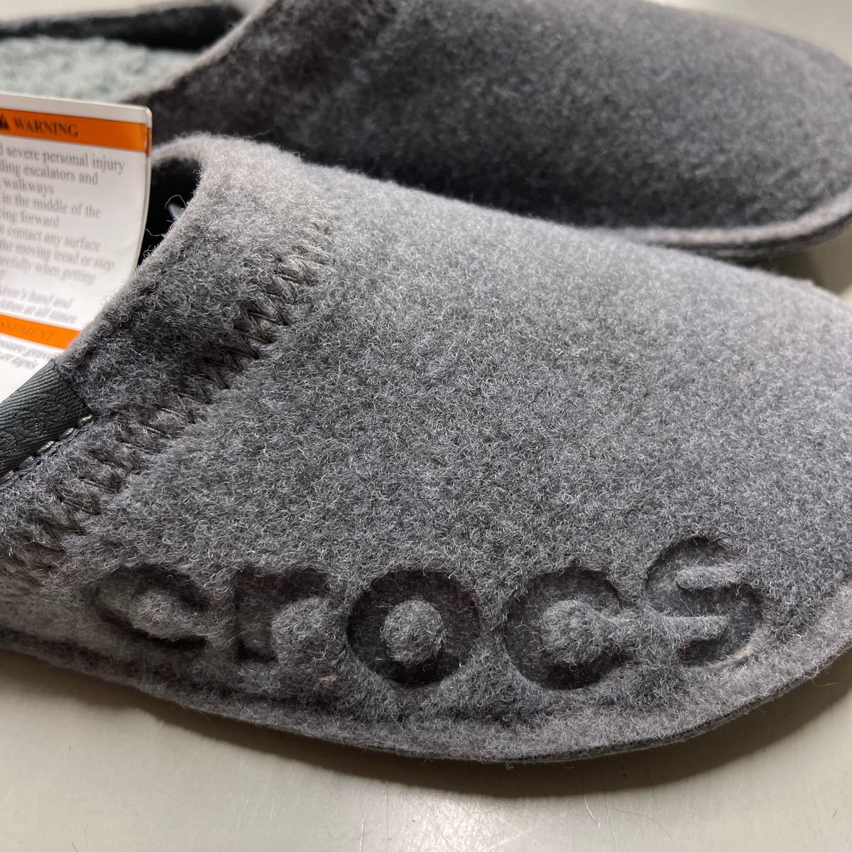 crocs バヤ スリッパ 205917-OIF サイズ22センチ 未使用 baya slpper ボア フリース ルームシューズ クロックス グレー サンダル_画像9