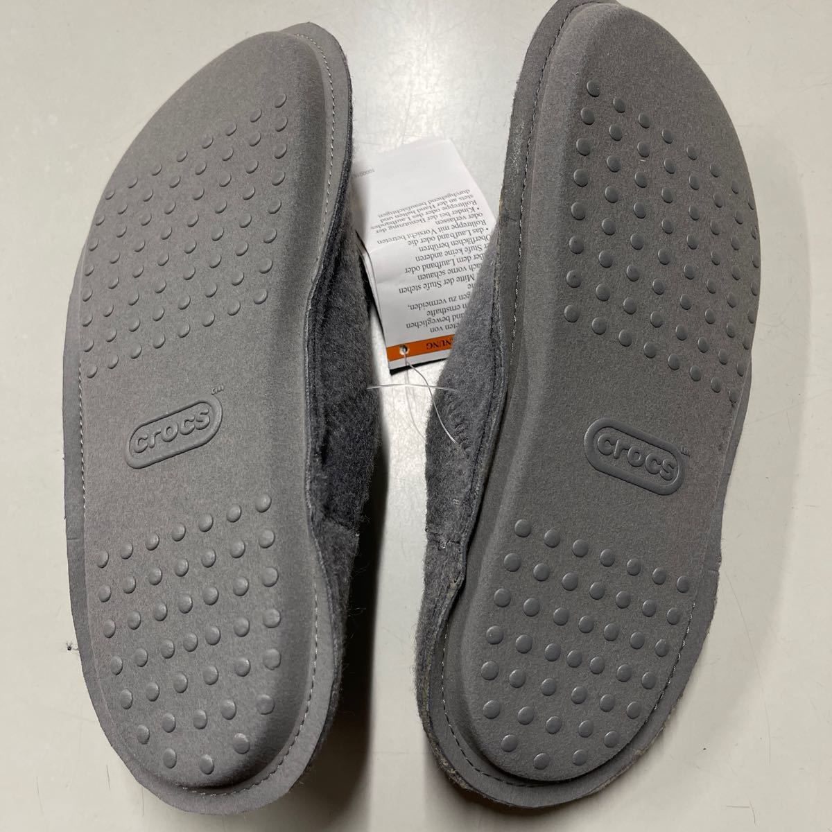 crocs バヤ スリッパ 205917-OIF サイズ22センチ 未使用 baya slpper ボア フリース ルームシューズ クロックス グレー サンダル_画像6