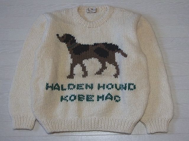 HALDEN HOUND MAC ニット　MAC SINCE 1895 KOBE　ニット　セーター　希少！　DOG　犬　神戸　OLD　ヴィンテージ　レトロ　santa fe