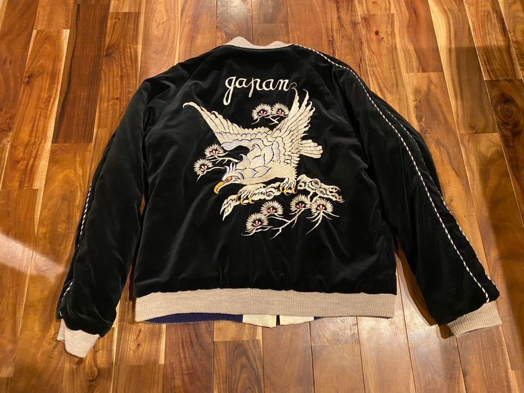 テーラー東洋　港商　souvenir jacket 別珍　スペシャル　スカジャン　white eagle x roaring tiger M tt14482 訳アリ_画像1