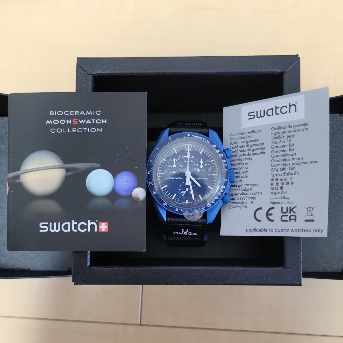 未使用保証付き オメガ × スウォッチ OMEGA × Swatch Bioceramic MoonSwatch Collection Mission to the Neptune ネプチューン 青 ブルーの画像1