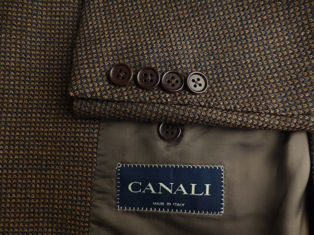 ◆CANALI カナーリ ジャケット 50R 美品 茶紺 大きめ 秋冬_画像3