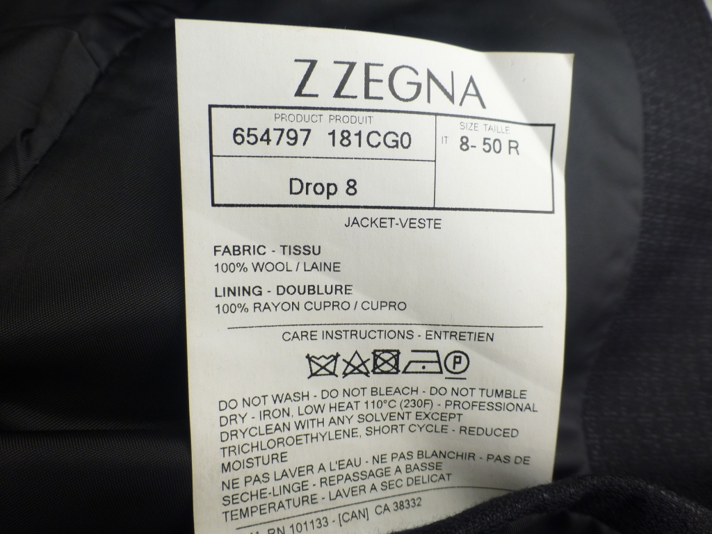 ◆Z-ZEGNA ジーゼニア ジャケット 50R 美品 黒グレーチェック やや大_画像5