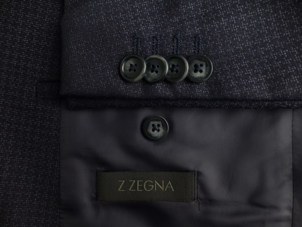 ◆Z-ZEGNA ジーゼニア ジャケット 50R 美品 黒グレーチェック やや大_画像3