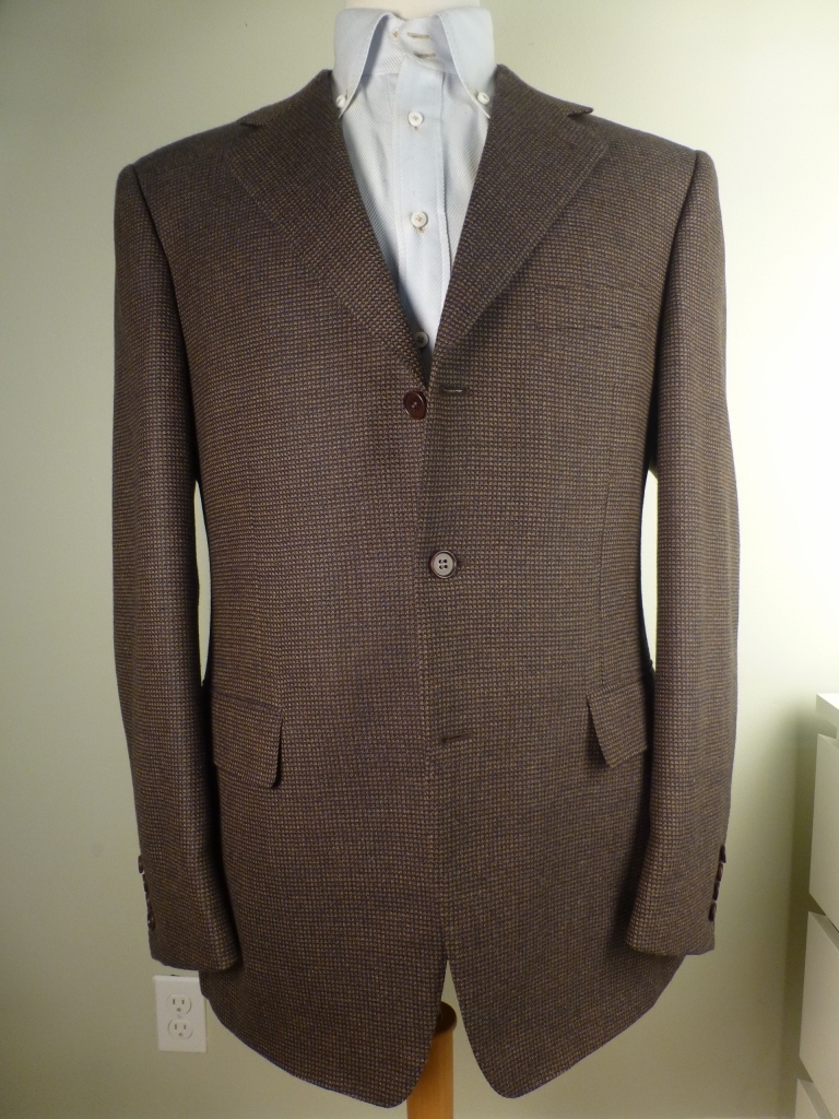 ◆CANALI カナーリ ジャケット 50R 美品 茶紺 大きめ 秋冬_画像1