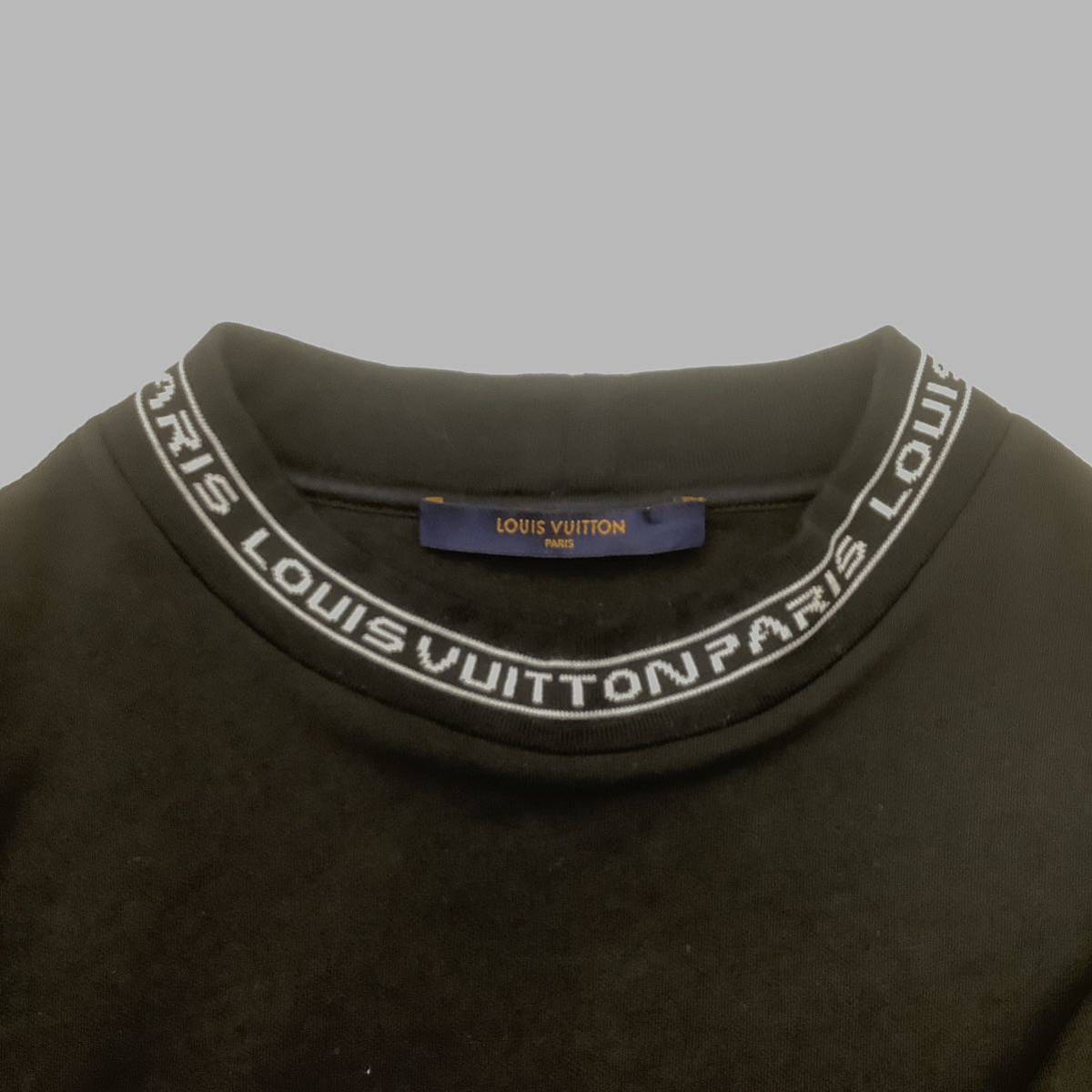 LOUIS VUITTON ルイヴィトン VCCM09 2019S/S NECK LOGO L/S TEE ネックロゴ ロングTシャツ BLACK ブラック Sサイズ 647452_画像3