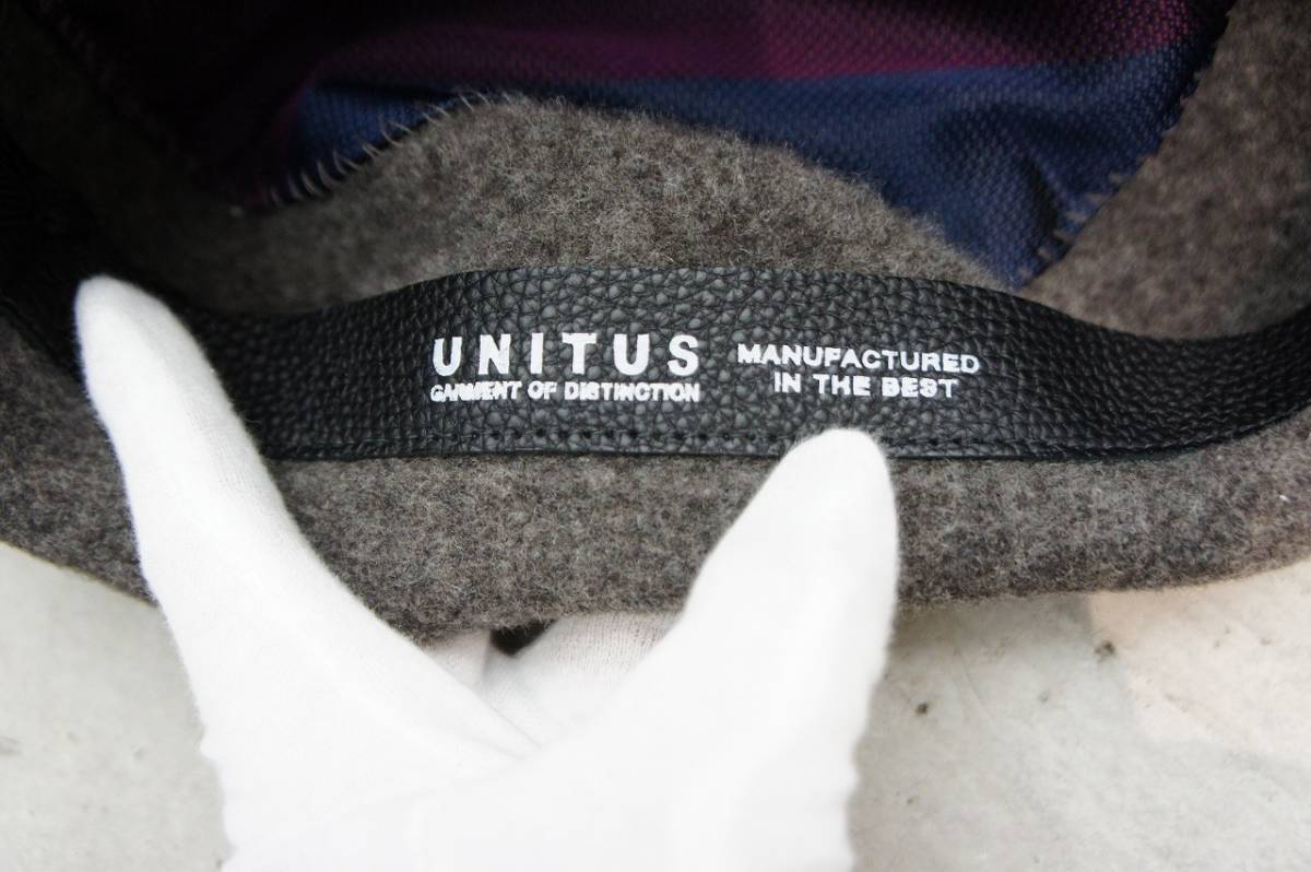 UNITUS ユナイタス ウール ベレー帽 キャップ キャスケット 灰 UTSFW17-AC2 107O_画像4