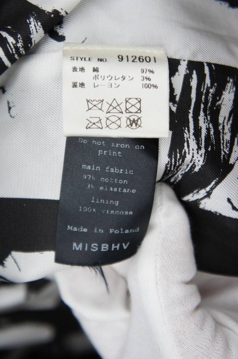 国内 正規 MISBHV ミスビヘイブ グラフィック トレンチ チェスター コート 912601 黒 本物 222N_画像7