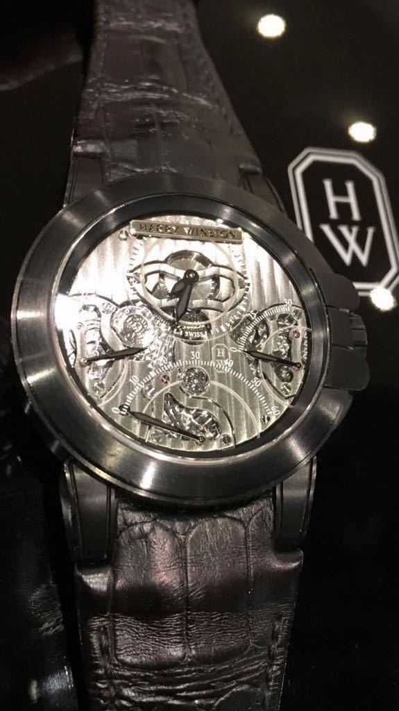 [ regular goods ] Harry Winston Ocean toli Retrograde Zari um all black HARRYWINSTONOcean beautiful goods regular price 540 ten thousand jpy prompt decision possibility 