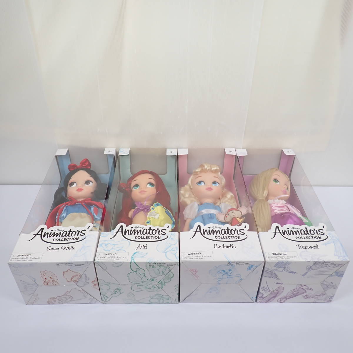 未開封品 Disney Animators' COLLECTION アニメーターズ ドール 4体セット no.4 Snow White Ariel Cinderella Rapunzel ディズニー_画像8