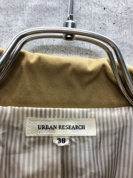 URBAN RESEARCH Urban Research lady's side pocket attaching lining Zip jacket 38 beige cotton 