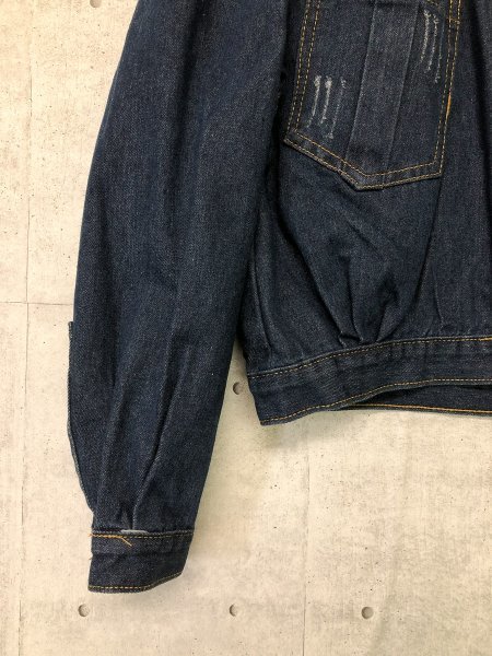 Jeans レディース 胸ポケット付き デニム ジーンズ ジャケット ジージャン アウター 紺 ネイビー L_画像5