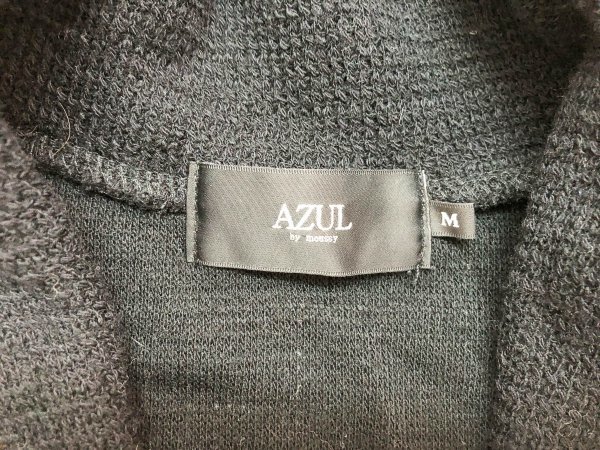 AZUL by moussy アズールバイマウジー ショールカラー ニット カーディガン 羽織り 黒 ブラック M_画像2