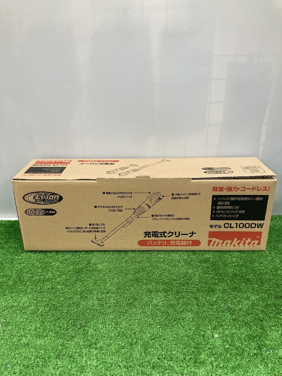 【中古品】★makita(マキタ) 10.8v充電式クリーナー (1.3Ahバッテリx1/充電器) CL100DW　ITR507RO9L88