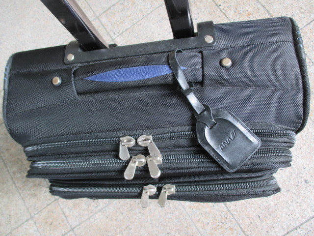 ★☆D-1311 キャリーケース スーツケース メーカー名不明 ANA☆★_ANAのロゴが付いたタグがあります。