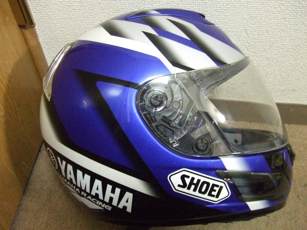 g542 SHOEI ショウエイ フルフェイスヘルメット X-8 SPⅢ YAMAHA Limited edition Lサイズ（59-60cm）　中古　ジャンク_画像6