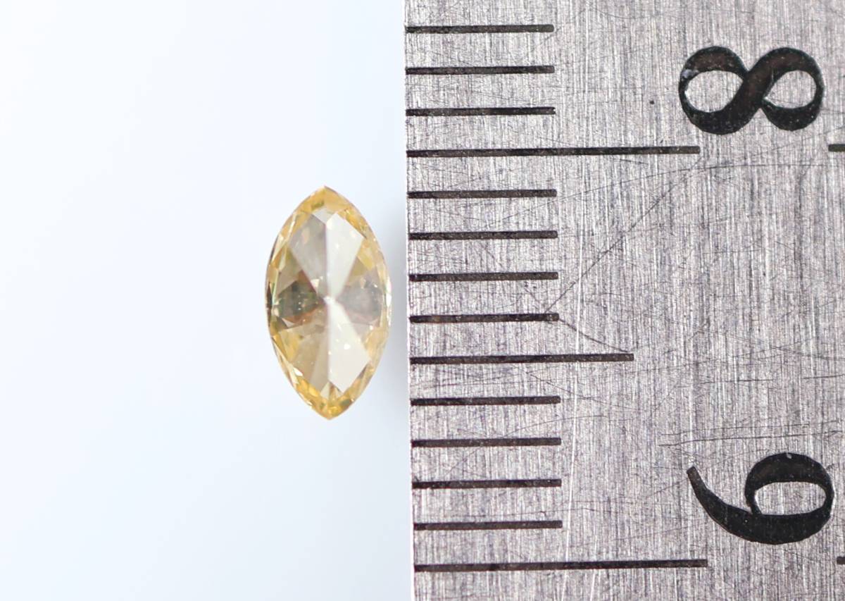 【１００円～】0.235ｃｔ 天然ダイヤ FANCY ORANGY YELLOW（ナチュラルカラー）SI2 ＭＱカット_画像5