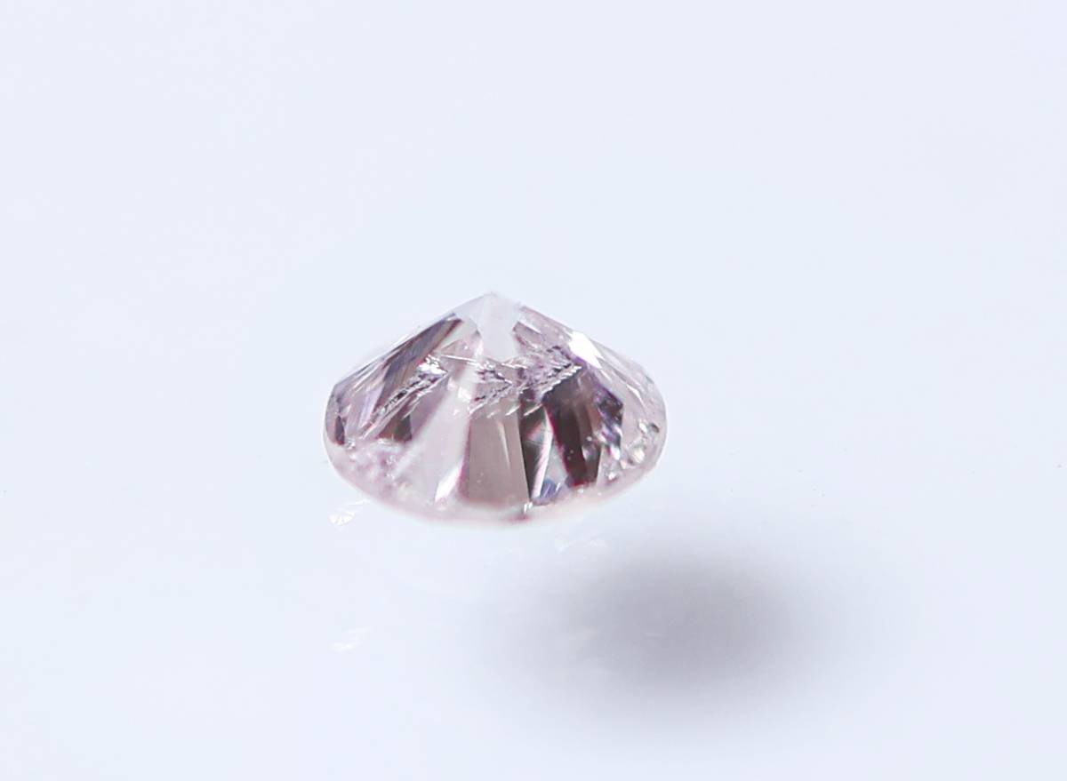 【１００円～】0.187ｃｔ 天然ダイヤ VERY LIGHT PURPLISH PINK（ナチュラルカラー）I1_画像3