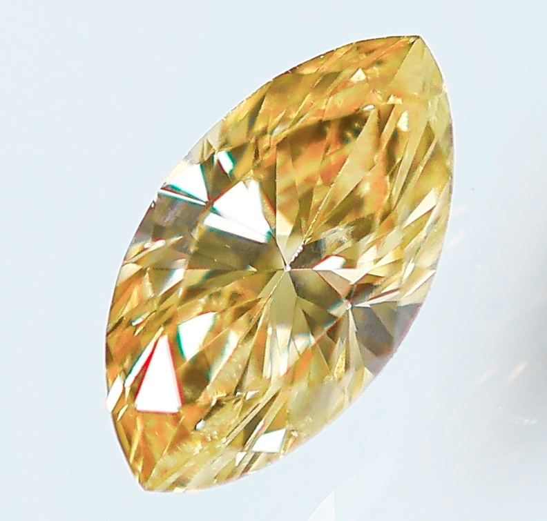 【１００円～】0.235ｃｔ 天然ダイヤ FANCY ORANGY YELLOW（ナチュラルカラー）SI2 ＭＱカット_画像1