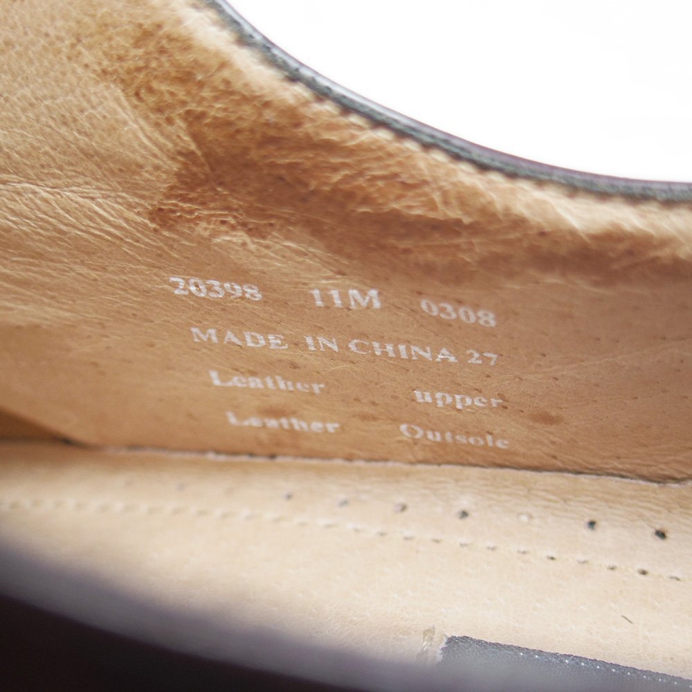 11M表記　29cm相当　BOSTONIAN CLASSICS　ボストニアン クラシックス　ストレートチップ　革靴　レザー　バーガンディ　24.1.30/P75_画像10