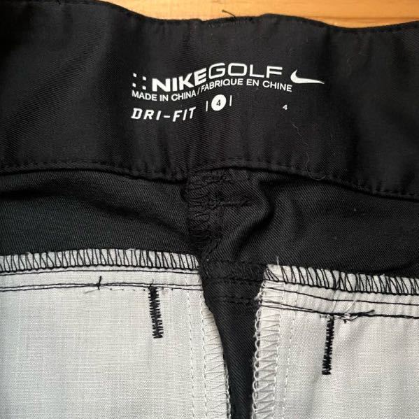 送料込み！新品未使用 NIKE GOLF ゴルフパンツ 定価4500円 黒 4 ナイキゴルフ ポーチ付き ナイキゴルフ タグ付き GOLF ゴルフウェア_画像4