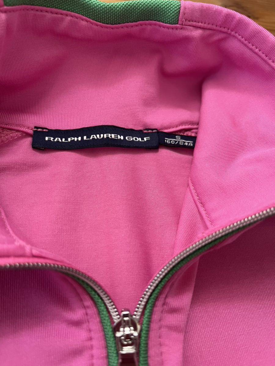  включая доставку! прекрасный товар RalphLauren GOLF половина Zip long T розовый S размер 160/84A Ralph Lauren Golf футболка с длинным рукавом Bick po колено 