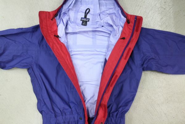 【古着 レアLADY'S PATAGONIA ライトシェルオールインワンジャケット10】パタゴニアアウトドアキャンプ珍品7188_画像3