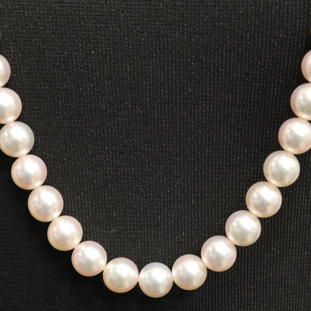  Mikimoto MIKIMOTO pearl long necklace K18 white gold × pearl approximately 8.3-8.9mm 8995