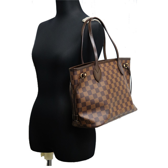 （美品）ルイヴィトン LOUIS VUITTON ネヴァーフル PM N51109 トートバッグ ショルダー ダミエ 茶 × ベージュ 8299_画像9