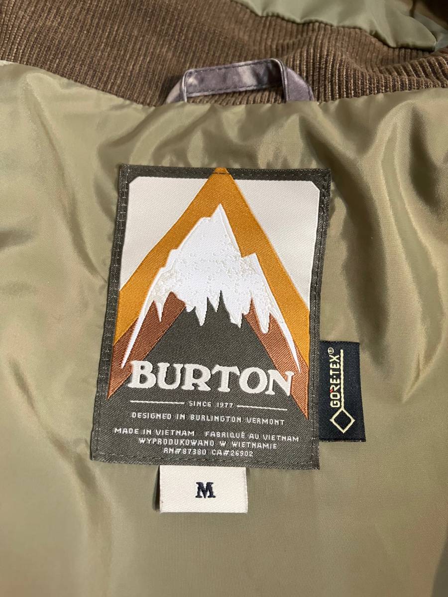 送料込 BURTON バートン Mサイズ 美USED GORE-TEX ゴアテックス 送料込 BURTON バートン Mサイズ 美USED GORE-TEX ゴアテックス