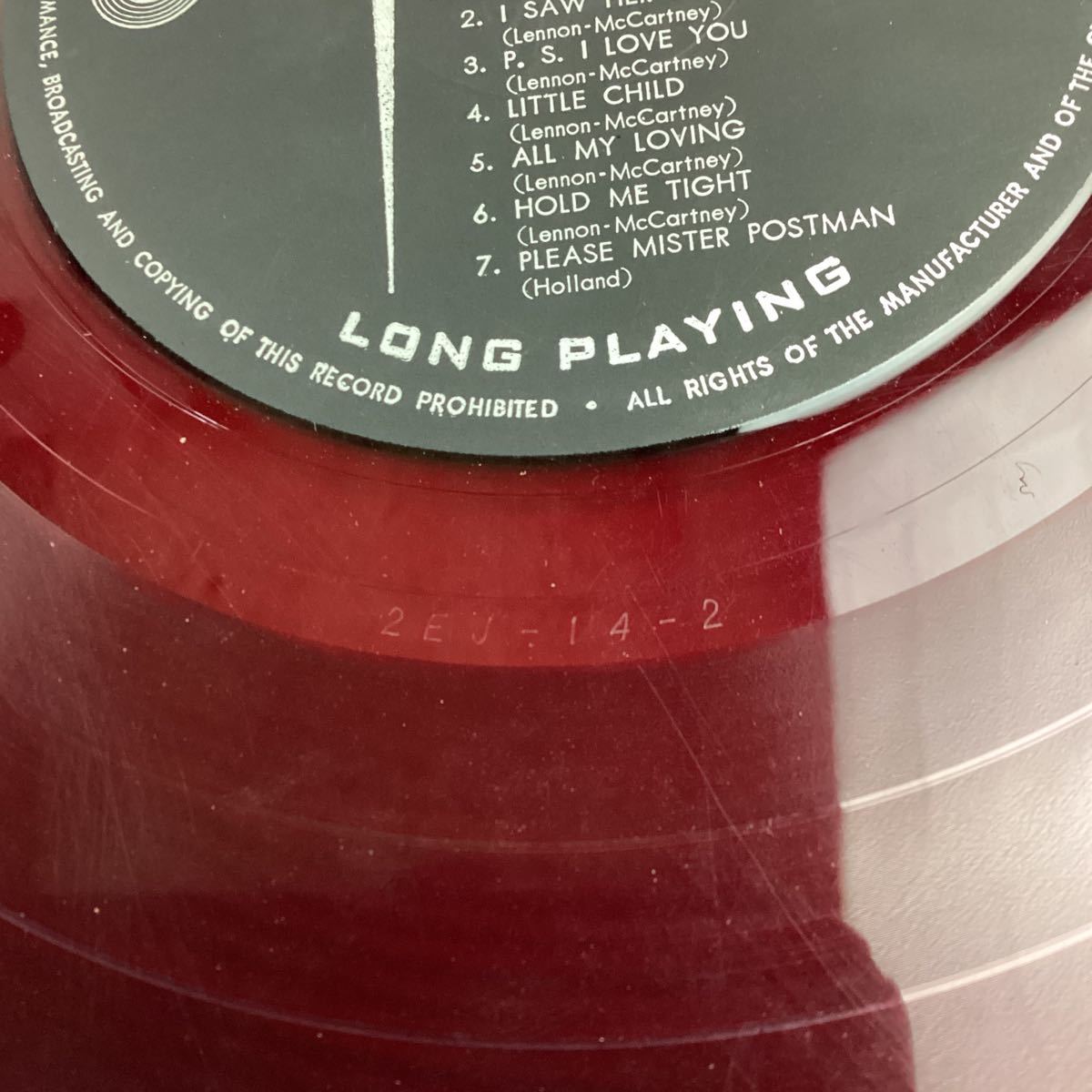 k1438 Meet The Beatles LP Odeon 赤 レコード OR-7041 ミート・ザ・ビートルズ ビートルズ ロック ジョン ポール ジョージ 当時物 中古_画像7