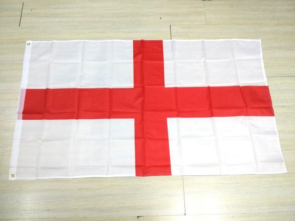 イングランド セントジョージクロス 大型フラッグ 国旗 旗 150x90cm 4号サイズ_画像1