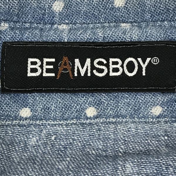 BEAMS BOY dot pattern / cotton / Denim / shirt One-piece F tube NO. R2-050