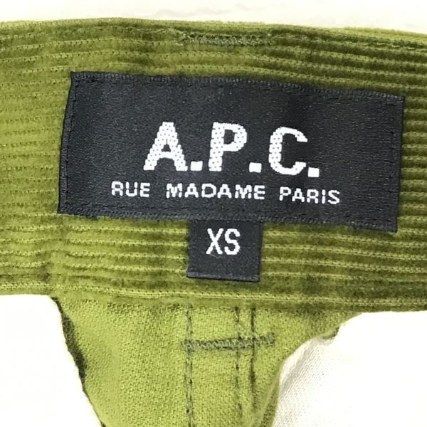 A.P.C/アーペーセー★コーデュロイ/ショートパンツ【レディースXS/股下7cm/グリーン/緑】ホットパンツ◆BG281