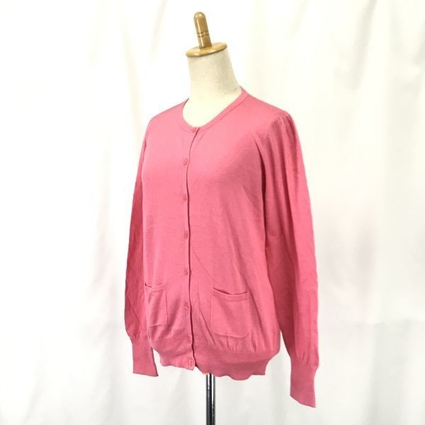 ユニクロ/UNIQLO★Cotton × Cashmere/カシミヤ混/薄手カーディガン【レディースL/ピンク/pink】Tops/Shirts/cardigan◆BH391_画像2