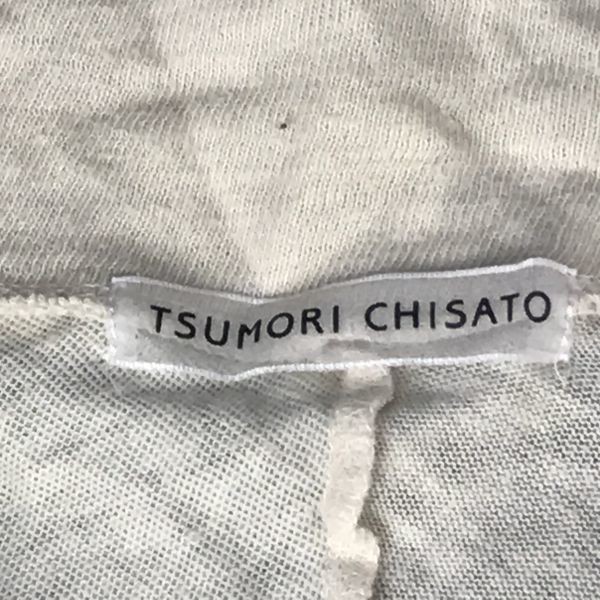  Tsumori Chisato /TSUMORI CHISATO* длинный рукав кардиган / перо тканый предмет [ женский M/2/ "теплый" белый ]*BG494