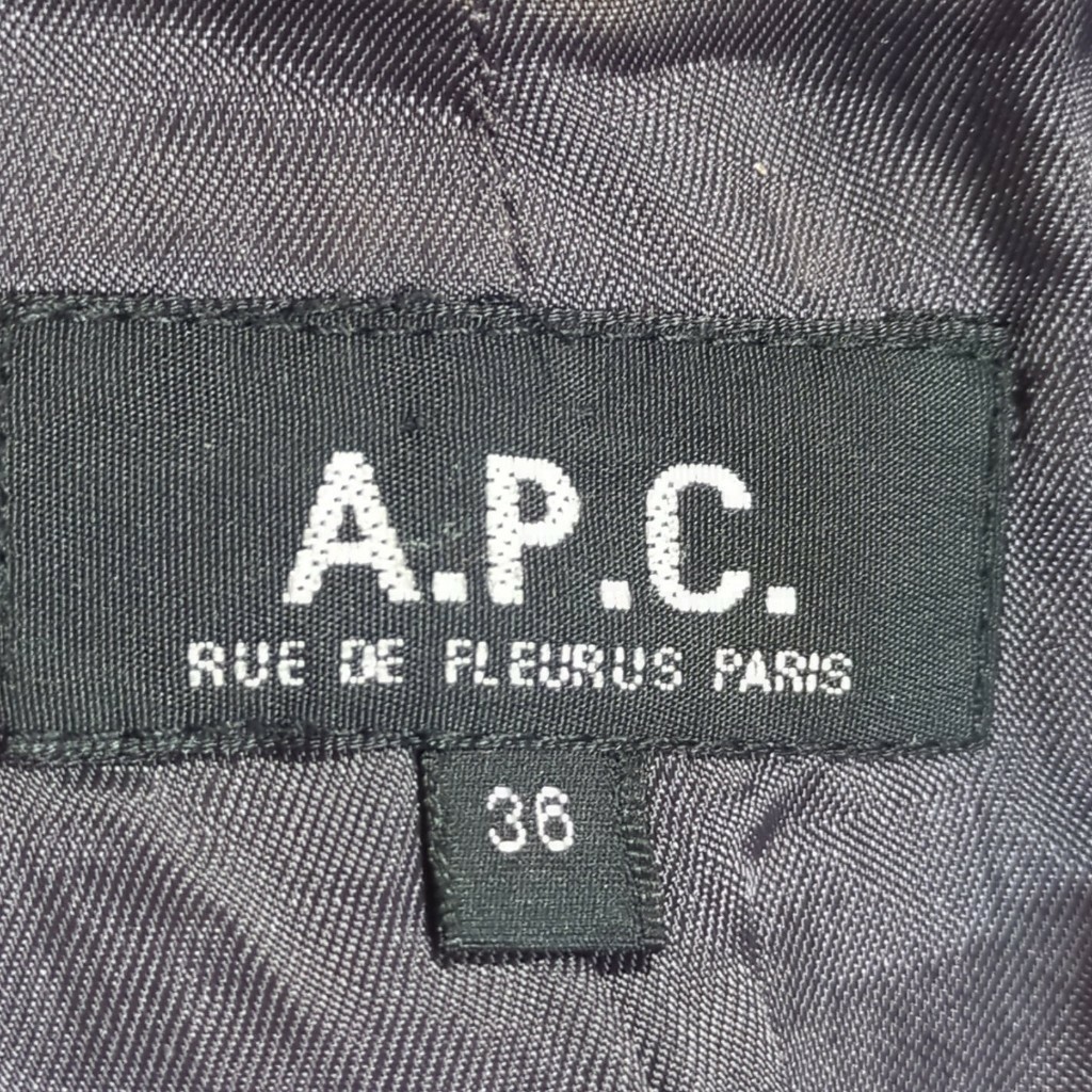 F9359AE A.P.C.a-*pe-*se- cotton jacket black plain lady's size 36 (S rank ) cotton jacket casual jacket 