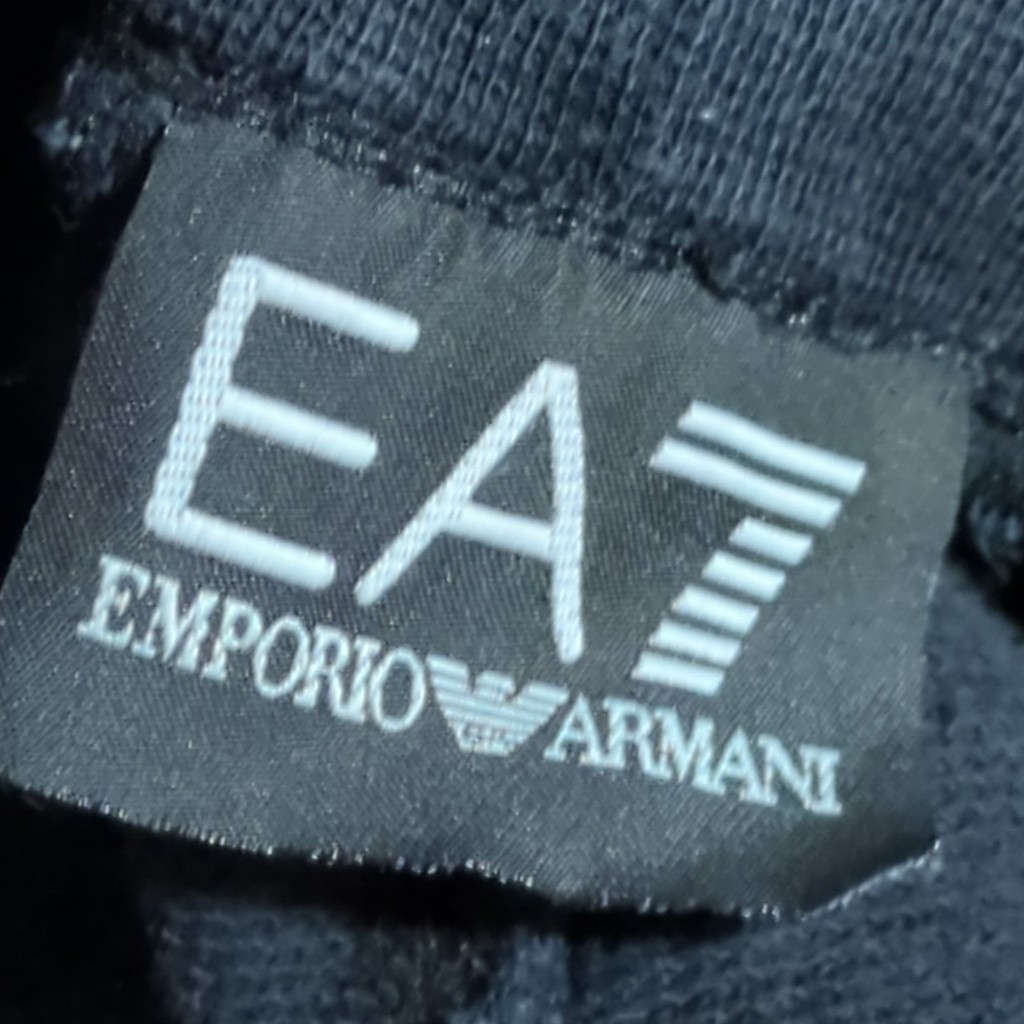 F9554AL EMPORIO ARMANI エンポリオアルマーニ サイズXS ハーフパンツ ショートパンツ スウェットパンツ ブラック メンズ 古着_画像5