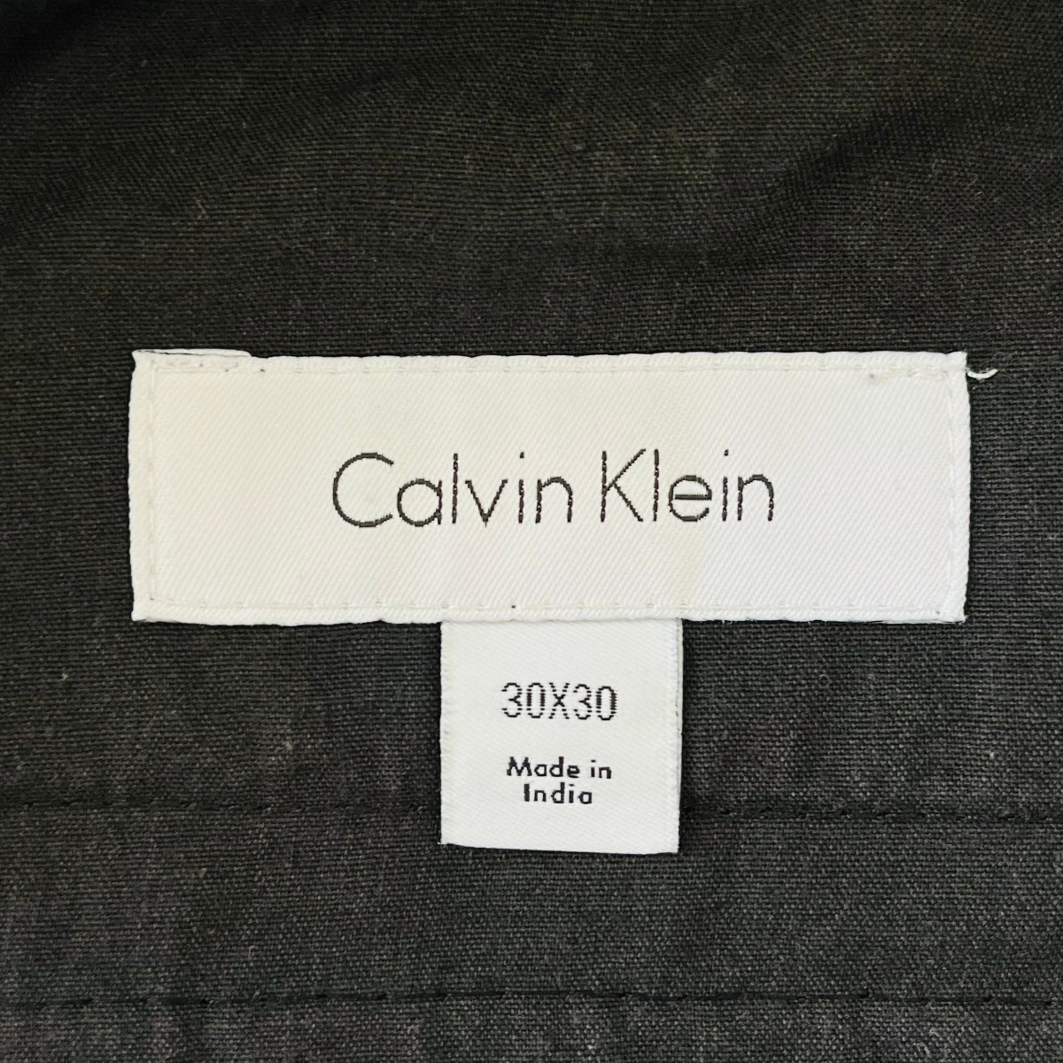 F9241cE Calvin Klein カルバンクライン ラインパンツ ブラック メンズ サイズ30×30 (M位) チノパン きれいめ カジュアル 股上深め 古着_画像7