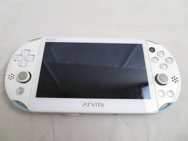 【同梱可】中古品 ゲーム PS Vita 本体 PCH-2000 ライトブルー ホワイト 動作品 初期化済み 充電器付き_画像3