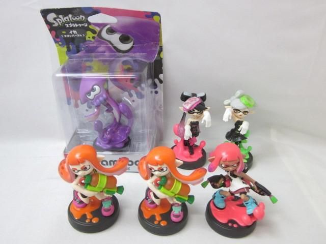 【同梱可】中古品 ゲーム スプラトゥーン amiibo インクリング シオカラーズ ホタル アオリ 等 フィギュア 6点 グッ_画像1