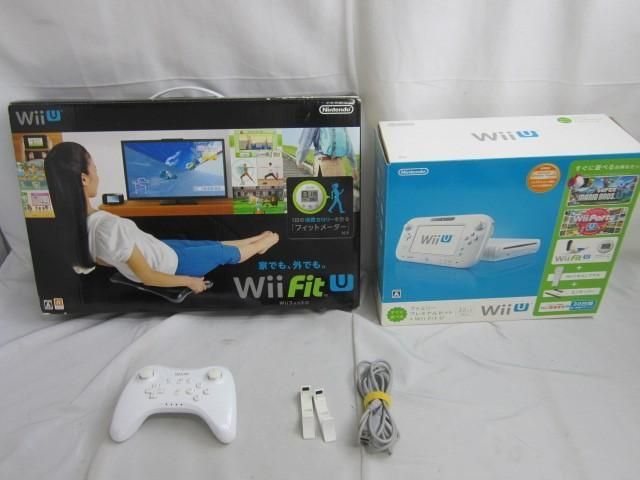 【まとめ売り 中古品】 ゲーム Wii U 本体 WUP-101 32GB ホワイト ファミリープレミアムセット+Wii fit U 動作品_画像1