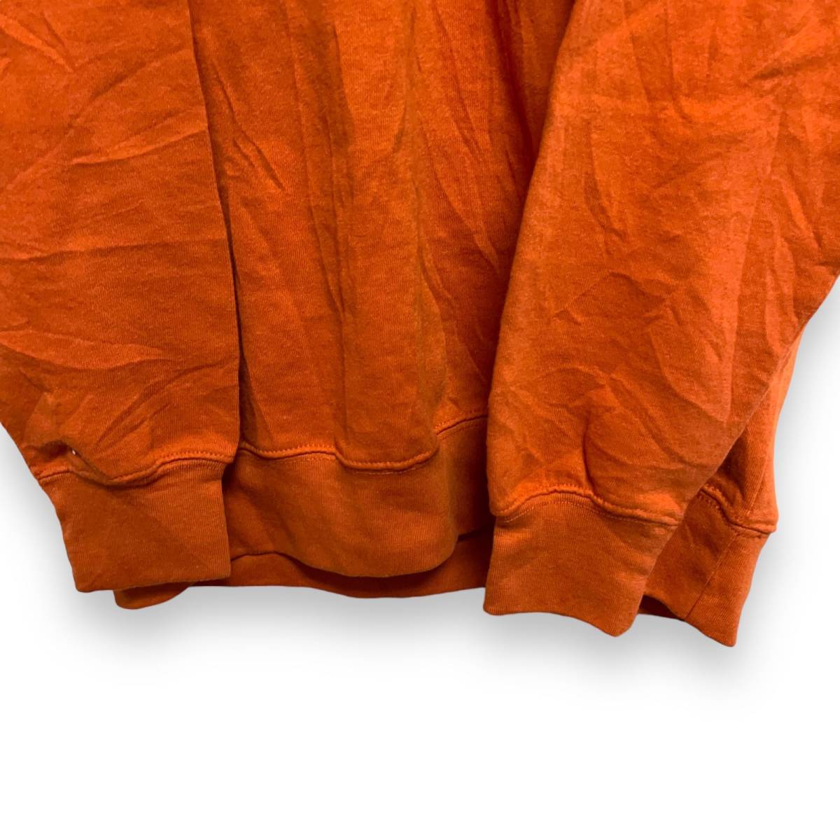 カーハート L アメリカ古着 メキシコ製 2020年　デッドストック品　裏起毛　ポケット　スウェット　シャツ　オレンジ　Carhartt メンズ_画像6