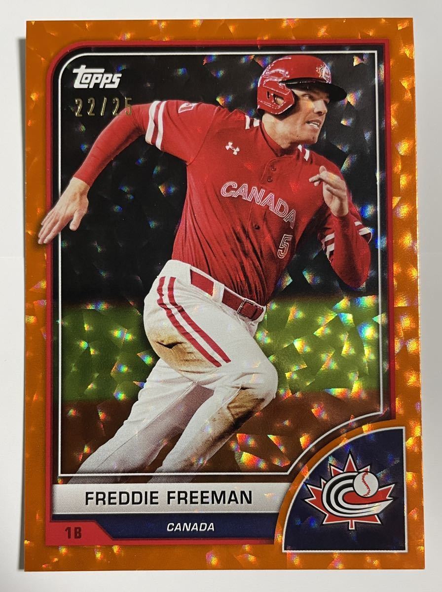 2023 topps World Baseball Classic Freddie Freeman Orange foil 25枚限定 フレディ フリーマン WBC カナダ代表 ドジャース_画像1